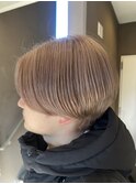 ハンサムショート×ミルクティーベージュ