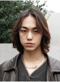 渋谷メンズミディアムパーマメンズボブ緩めスパイラルパーマ