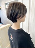 福山Caaryコントラストアンブレラカラー×似合わせショートヘア