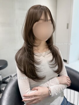 ロンドウル 熊本(Lond ulu) ウェーブミディアムメルティカラー×ブリーチなし韓国【熊本】