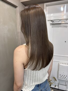 ファビ 渋谷(Fab) くびれヘア/暗めカラー/アプリコットオレンジ/縮毛矯正