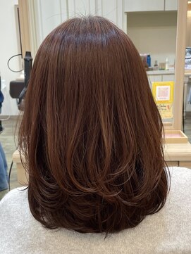 アルターリール(aL ter Rire) くびれヘア/アプリコットオレンジ/ハイライトカラー/澤瑞絵