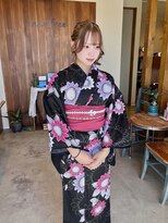 ニクスフリー(nix free) 着付けヘアセットアップシニヨンブラウンベージュワンカラー20代