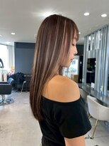 キング 心斎橋店(K!ng)&nbsp;ハイライトカラーミルクティーベージュレイヤーカット