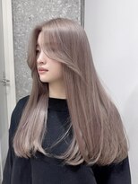 サンク 原宿 表参道(cinq) ダブルカラーハイトーンカラーピンクブラウンベージュカラー30代