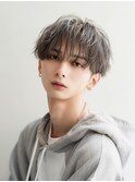 シースルーマッシュ/刈り上げセンターパート