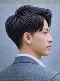 メンズカットニュアンス　束感ビジネスマンモテ髪清潔感