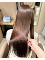クセレス 梅田堂島店(KUSELESS)&nbsp;髪質改善カラー/アッシュベージュ/さらツヤロング