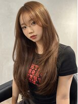 スイート ヘアデザイン(Suite HAIR DESIGN)&nbsp;ハッシュカット小顔顔周りレイヤーくびれミルクブラウン透明感