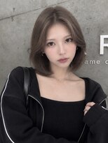 ケアウメダ(CARE UMEDA)&nbsp;【大人韓国風くびれボブ×透明感グレージュ】AYATO