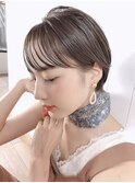 黒髪クラゲヘアーオリーブグレー小顔ココアベージュ