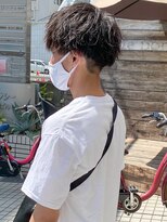 アンルポン(un.le.pont)&nbsp;[m]ツイストスパイラルパーマツイストパーマショートマッシュ