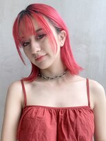 外はねボブ_くびれミディイヤリングカラー_58316