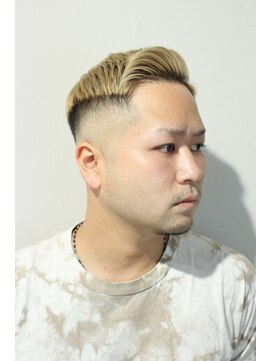 レンゲン(LENGEN) 束感刈り上げビジネス七三ツーブロックアップバング１７