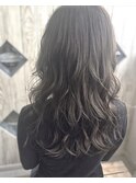【アッシュグレー×ゆる巻き】