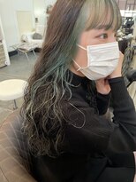 ヴィークス ヘア(vicus hair) 【AKIE】フェイスフレーミング×ペールグリーン