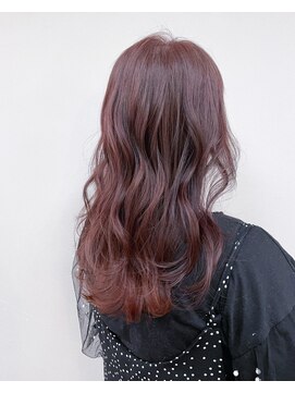 トップヘアー 中庄店(TOP HAIR fuapua) ミディアムレイヤー×ピンクブラウン