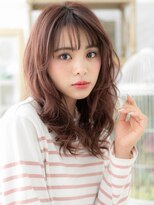 カバーヘア ブリス 上尾西口店(COVER HAIR bliss)&nbsp;アッシュピンク韓国風小顔ウェットスタイルa上尾20代30代40代