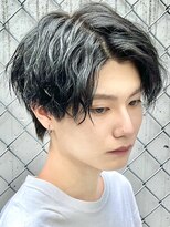 波巻きスパイラルパーマツイストスパイラルツーブロック