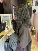 【117hairgarage】リアルパーマ_ランダムウェーブ_セミロング