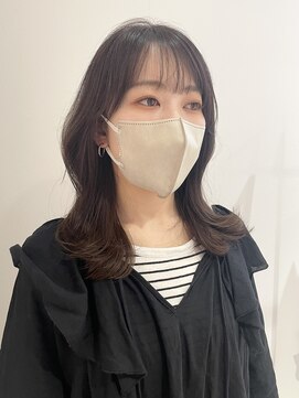 ヨーク(YOKE) 【 YOKE 】ミディアムレイヤーくびれピンクブラウン20代30代韓国
