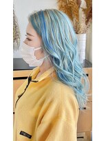 ノア(noa.)&nbsp;水色のカラーハイライト風風デザインカラー