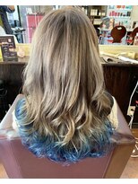 シャンプーボーイアネックス(SHAMPOO BOY Annex)&nbsp;裾カラー×ブルーbyERINA