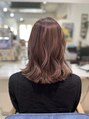ポリッシュヘアメイク 二和向台店&nbsp;肩につくボブスタイル。カラーは、パープルシルバー。