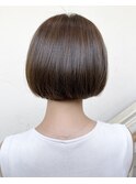 【morio成増/一戸】前髪なし ミニボブ グレージュカラー
