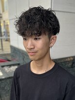 エクファフォーメン(EX-FA FOR MEN)&nbsp;カルマパーマ/ベリーショート/ダークアッシュ/ニュアンスパーマ