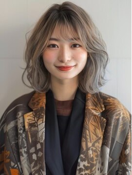 アルトリスト(Altruist Aging×HAIR&SPA) ★ダークアッシュ大人ガーリーボブ着物ミディアムレイヤーカット