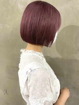 マジコ 下北沢本店(Magico) ボブ/ピンクベージュカラー/ブリーチ/ダブルカラー/原宿