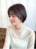 ショート/前髪ありショート/小顔に見せるヘア/ネビージュ/ボブ
