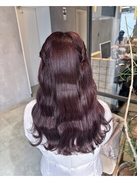 エイト ヘアサロン 渋谷本店(EIGHT) チェリーピンクとハーフツイン