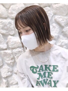 ヘアサロン エフ 渋谷(F) #ボブ#毛先カラー#イエローカラー
