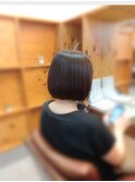 髪質改善縮毛矯正◎暗髪ミニボブ似合わせカット30代40代