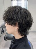 MEN’S HAIR/ブルーブラック/フェザーパーマ/渋谷