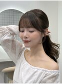 小顔に見せる顔まわりカット