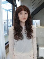 キーダ(KEEDA)&nbsp;前髪パーマ/ロング/デジタルパーマ/アッシュブラウン