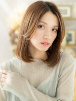 カバーヘア ブリス 北浦和(COVER HAIR bliss)&nbsp;スモーキーブラウン小顔ミディハッシュカットh4北浦和20代30代