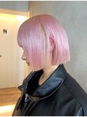 19595_ハイトーンショートボブエンドカラー韓国アンブレラカラー