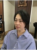 ふんわり前下がりボブ