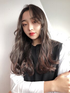 アイティー バイ アルバム 浦和店(IT by ALBUM) ナチュラル韓国ウェーブ_ココアブラウンフリンジウェーブ_7161