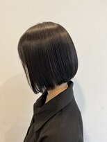 りんごの木 篠ノ井駅前店&nbsp;切りっぱなしボブ@20代30代@アッシュブラック