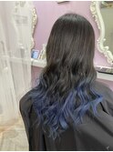 【Ｍｅｒｃｉ】ネイビーブラック×ブルーグラデーション