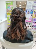 ハーフアップ