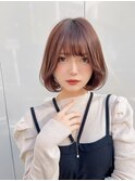 韓国顔周り前髪ボブ×大人ガーリーグレージュ[岡崎/髪質改善]