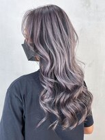 アルバム 銀座(ALBUM GINZA)&nbsp;アッシュブラックレイヤーロングデザインカラー_ba437821