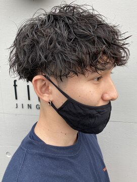 フィフス 栄(fifth) ツイストスパイラルパーマメンズパーママッシュウルフフェード