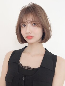 ビーチ(BEACH) 大人ボブ小顔くびれヘアブリーチなしカラーやわらかベージュ